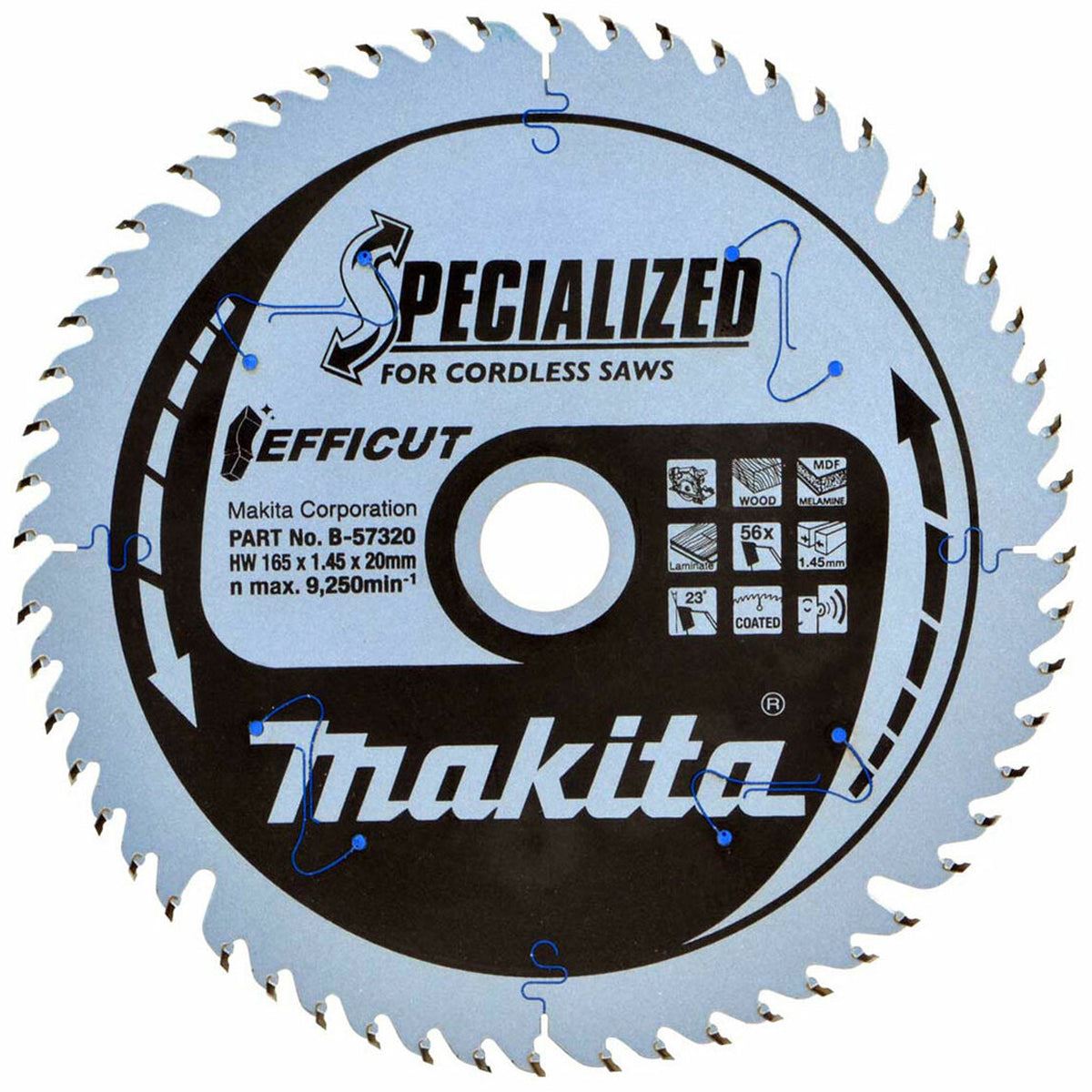165mm 56T Plunge Saw Blade For Wood And Laminate